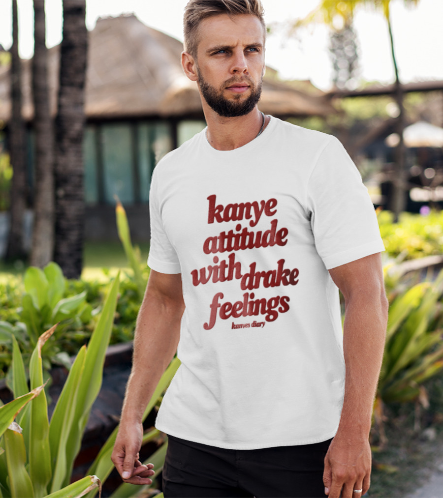 Kanye Attitude With Drake Feelings Kanyes Diary Red T-Shirt