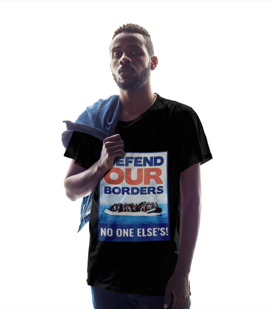 Defend Our Borders No One Else's Inflatable Boat Ocean T-Shirt
