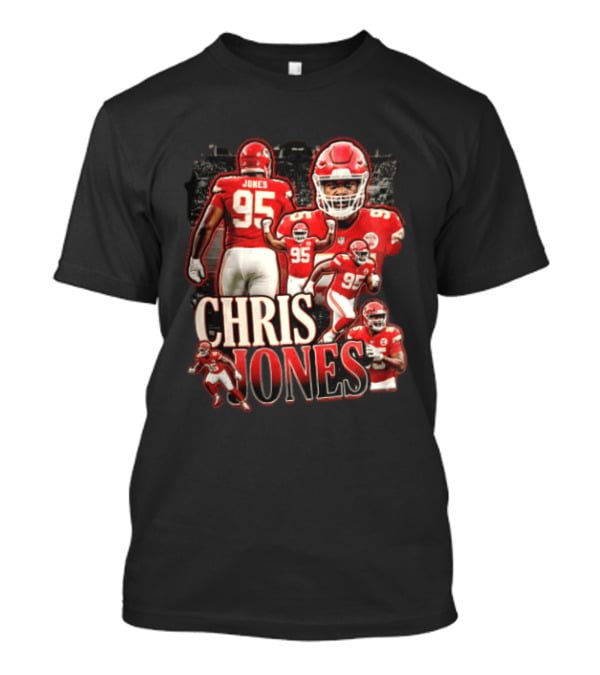 Kansas City Chiefs Chris Jones Football Player 95 Multiple Action Poses T-Shirt