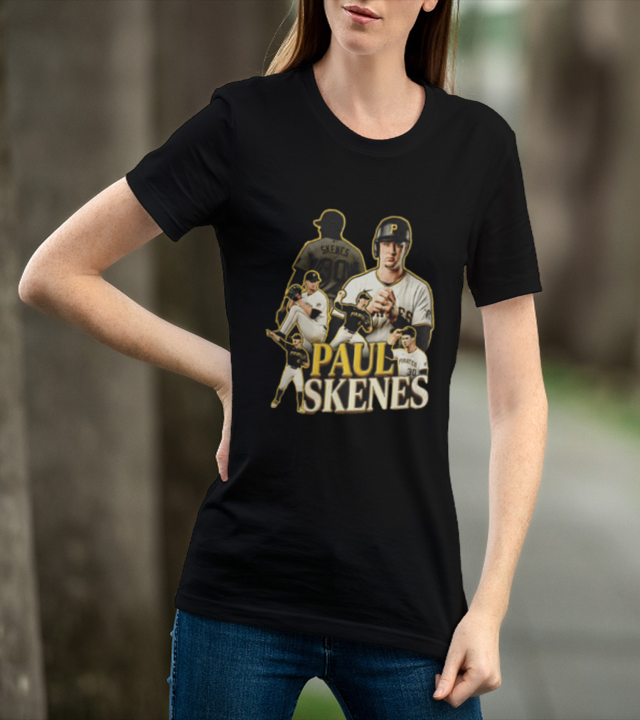 Pittsburgh Pirates Paul Skenes Jersey Pitching Fielding Action T-Shirt