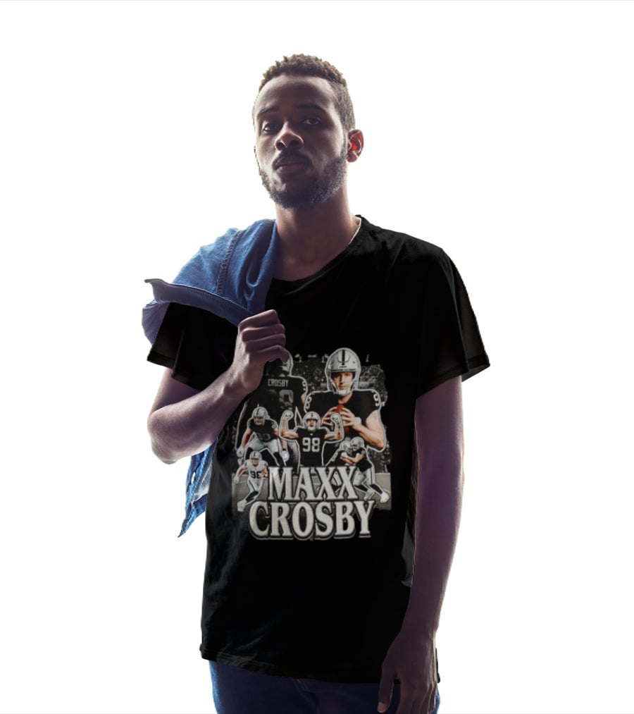 Las Vegas Raiders Maxx Crosby Multiple Action Poses Football Player T-Shirt