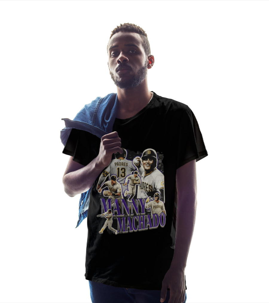 Manny Machado San Diego Padres MLB Baseball Star Player Collage T-Shirt