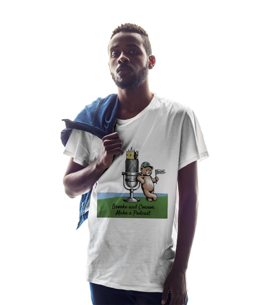 Brooke And Connor Make A Podcast Microphone Crown Teddy Bear Bncm T-Shirt