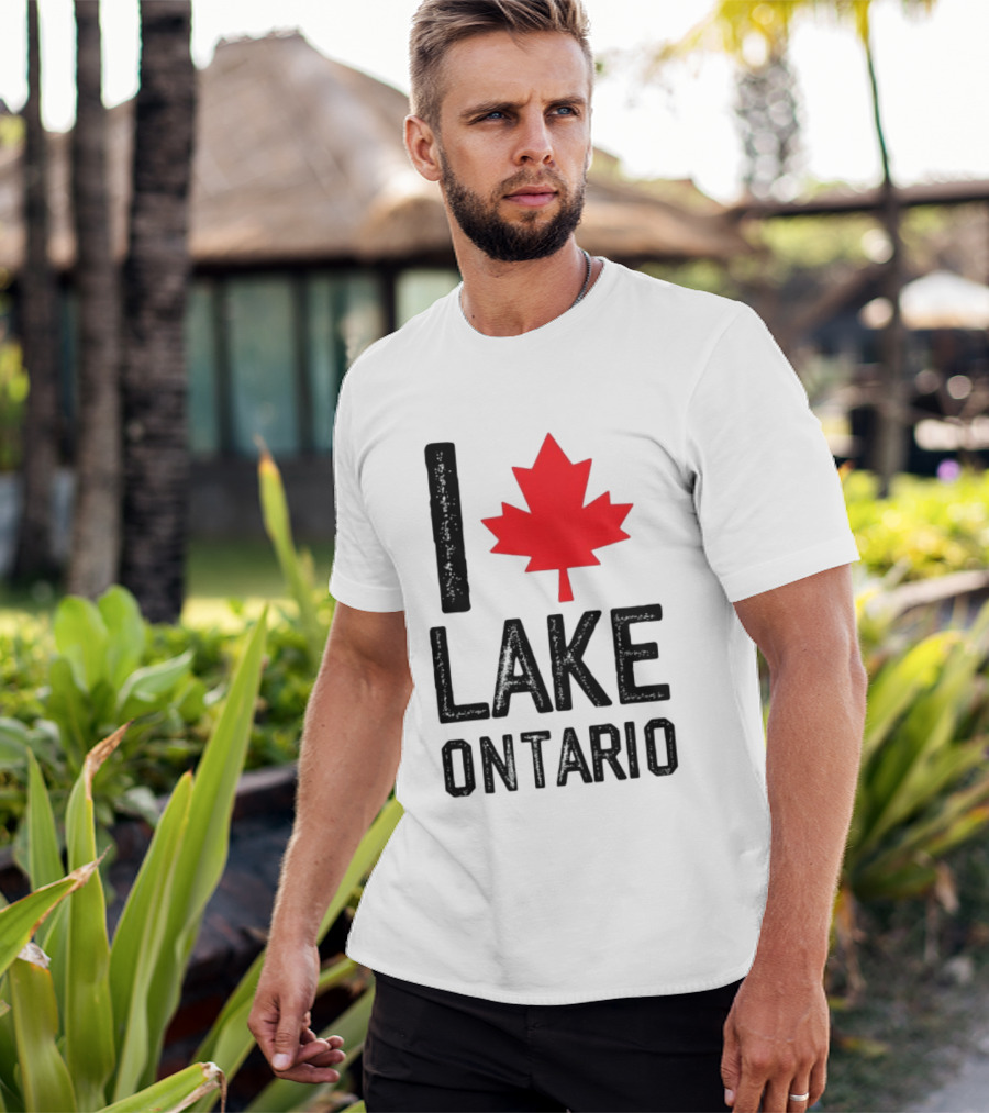 I Love Lake Ontario Maple Leaf Canada T-Shirt