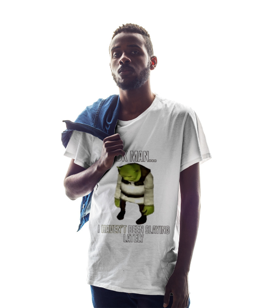 IDK Man Shrek I Haven't Been Slaying Lately Meme Text Image Iconic Movie T-Shirt