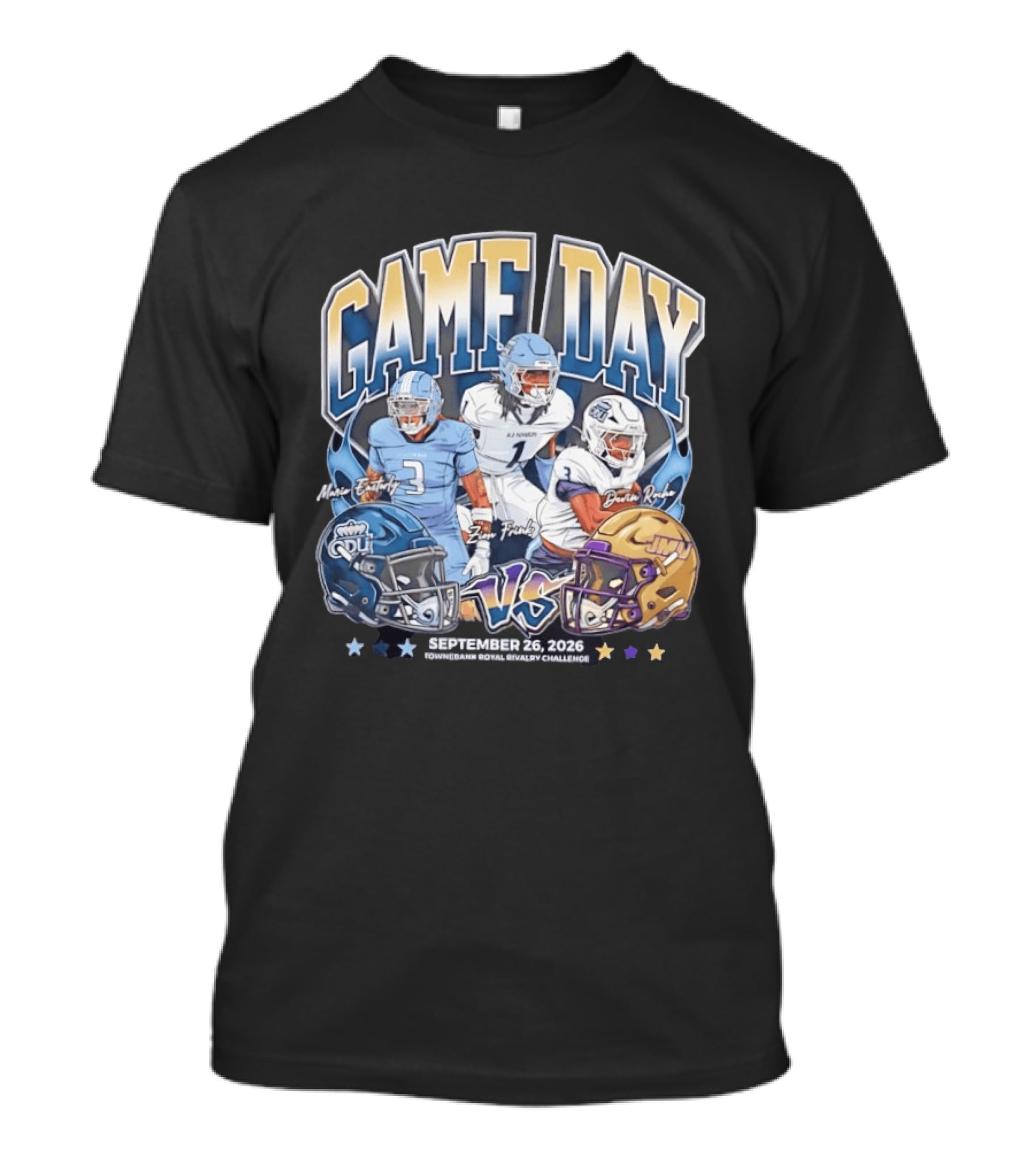 Old Dominion Vs James Madison NCAA Football Rivalry Game Day September 26 2026 T-Shirt