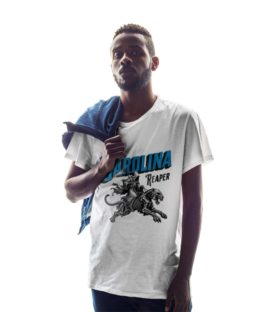 Carolina Reaper Grim Reaper Riding Skeleton Panther T-Shirt