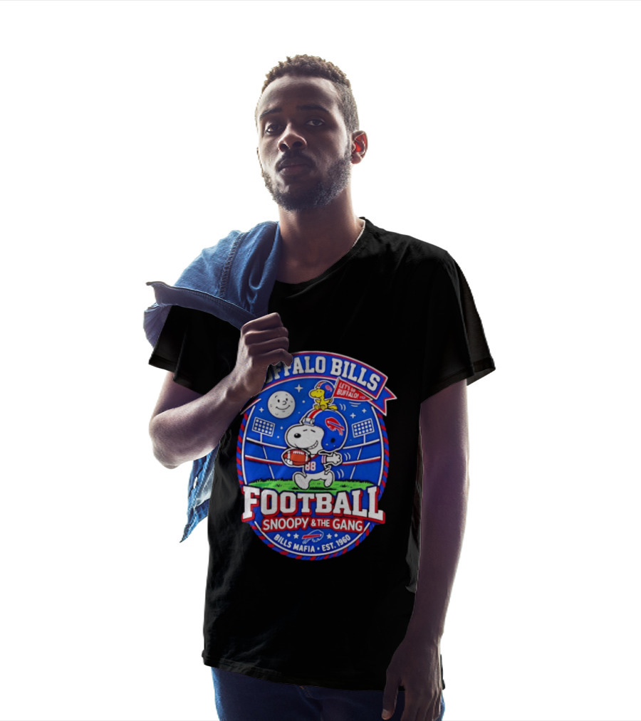 Buffalo Bills Football Snoopy & The Gang Bills Mafia Est 1960 Let's Go Buffalo T-Shirt