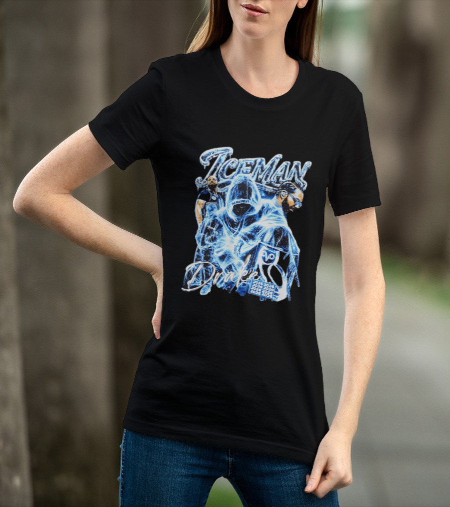 Drake Iceman 2026 Halloween Blue Neon T-Shirt