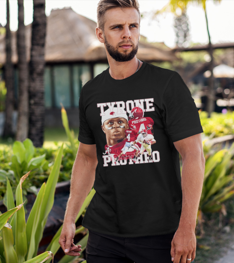 Football Alumni Alabama Crimson Tide Tyrone Prothro Player Collage Athletics T-Shirt