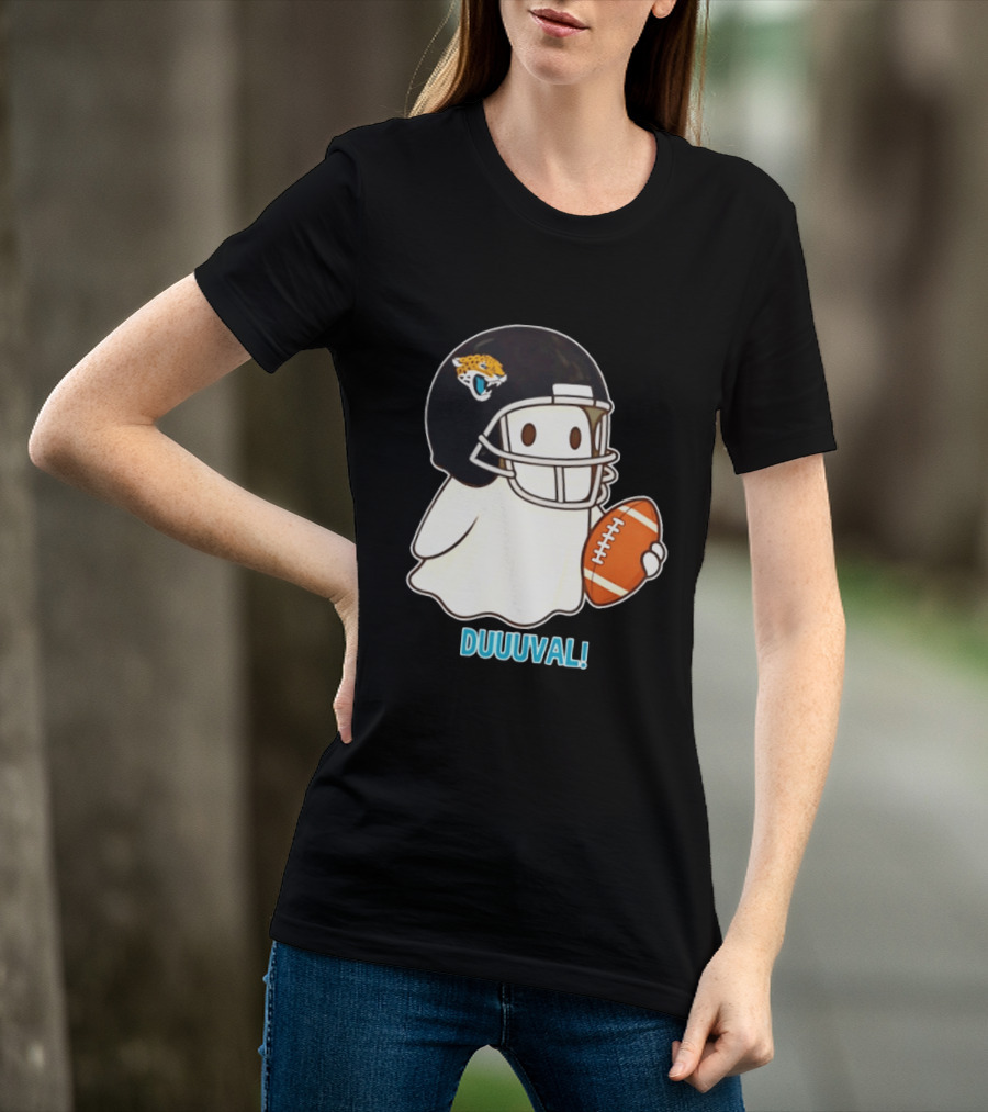 Jacksonville Jaguars Ghost Football Duuuval Halloween 2026 T-Shirt