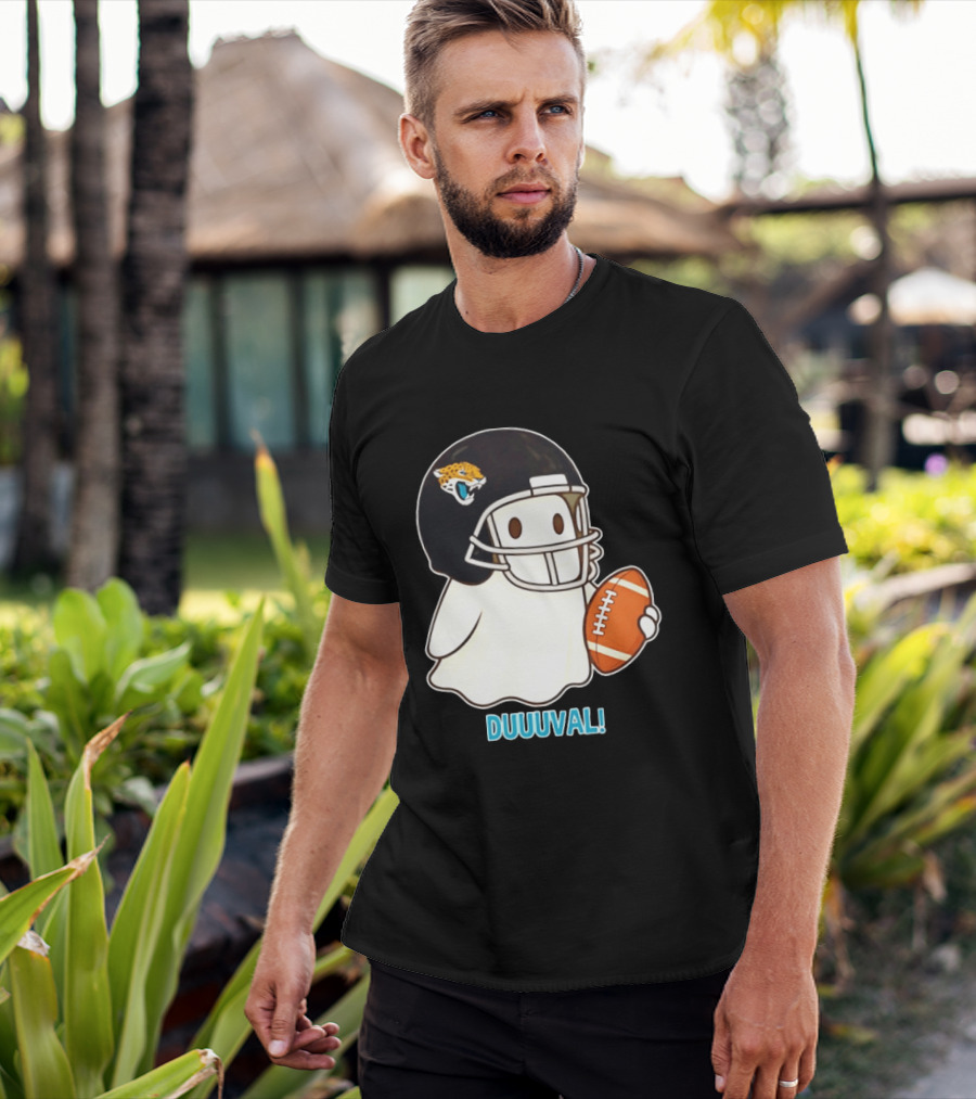 Jacksonville Jaguars Ghost Football Duuuval Halloween 2026 T-Shirt