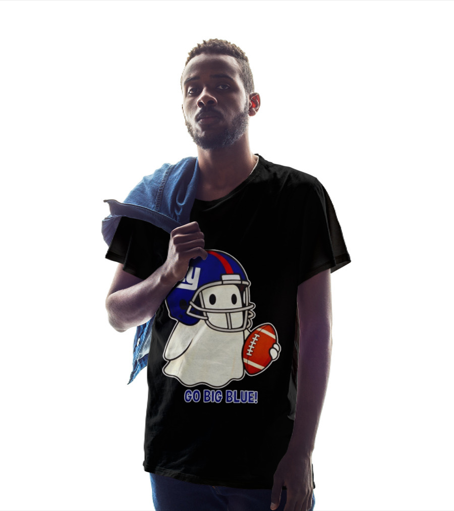New York Giants Ghost Go Big Blue Halloween 2026 Football T-Shirt