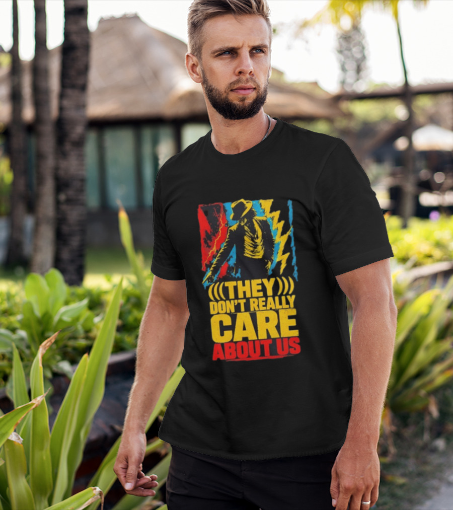 They Don't Really Care About Us Michael Jackson Iconic Pose Lightning T-Shirt