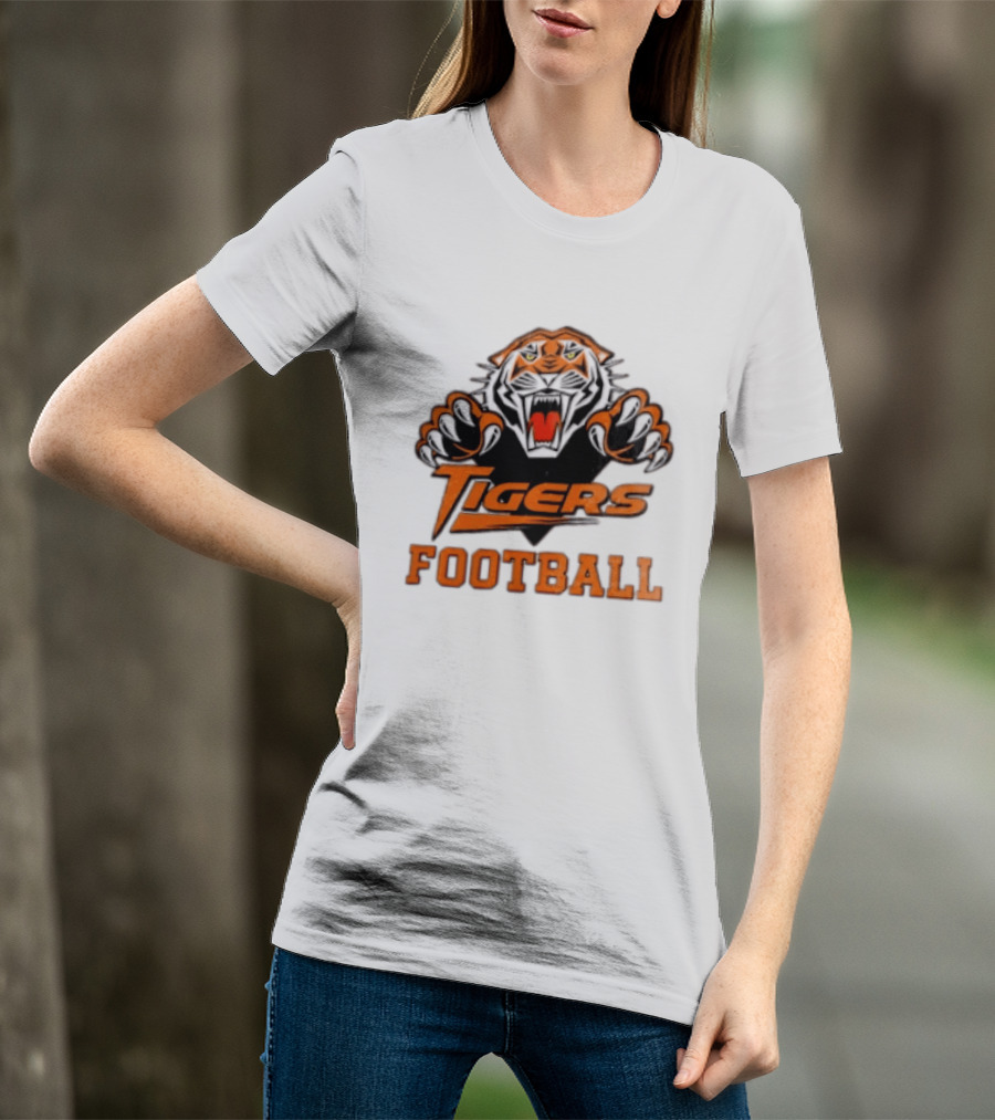 Tigers Football Sports Team Fierce Mascot Claw T-Shirt
