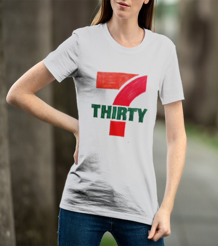Asspizza Store 7 Thirty Hand Drawn Red Green Number T-Shirt