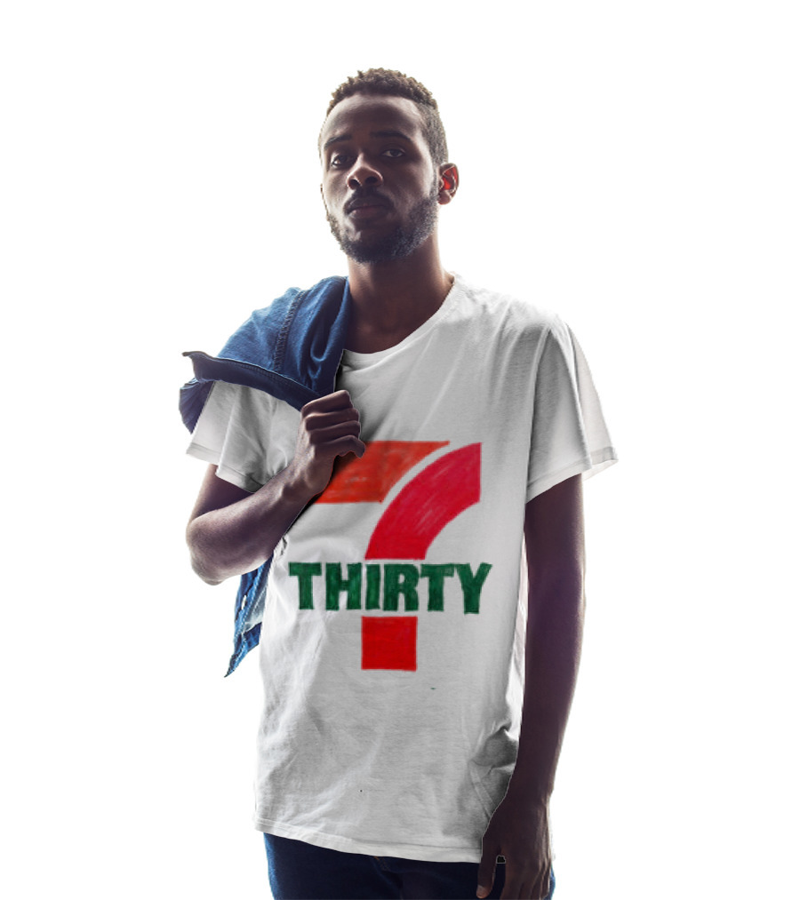 Asspizza Store 7 Thirty Hand Drawn Red Green Number T-Shirt