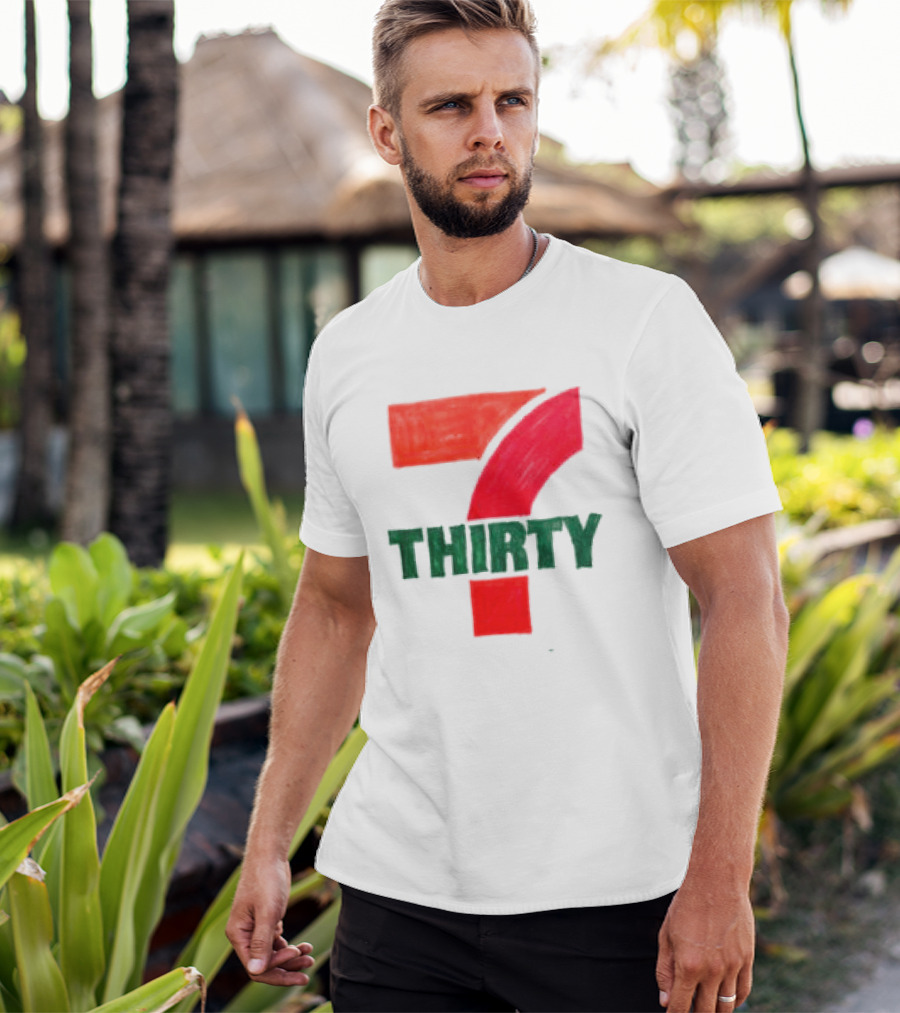 Asspizza Store 7 Thirty Hand Drawn Red Green Number T-Shirt