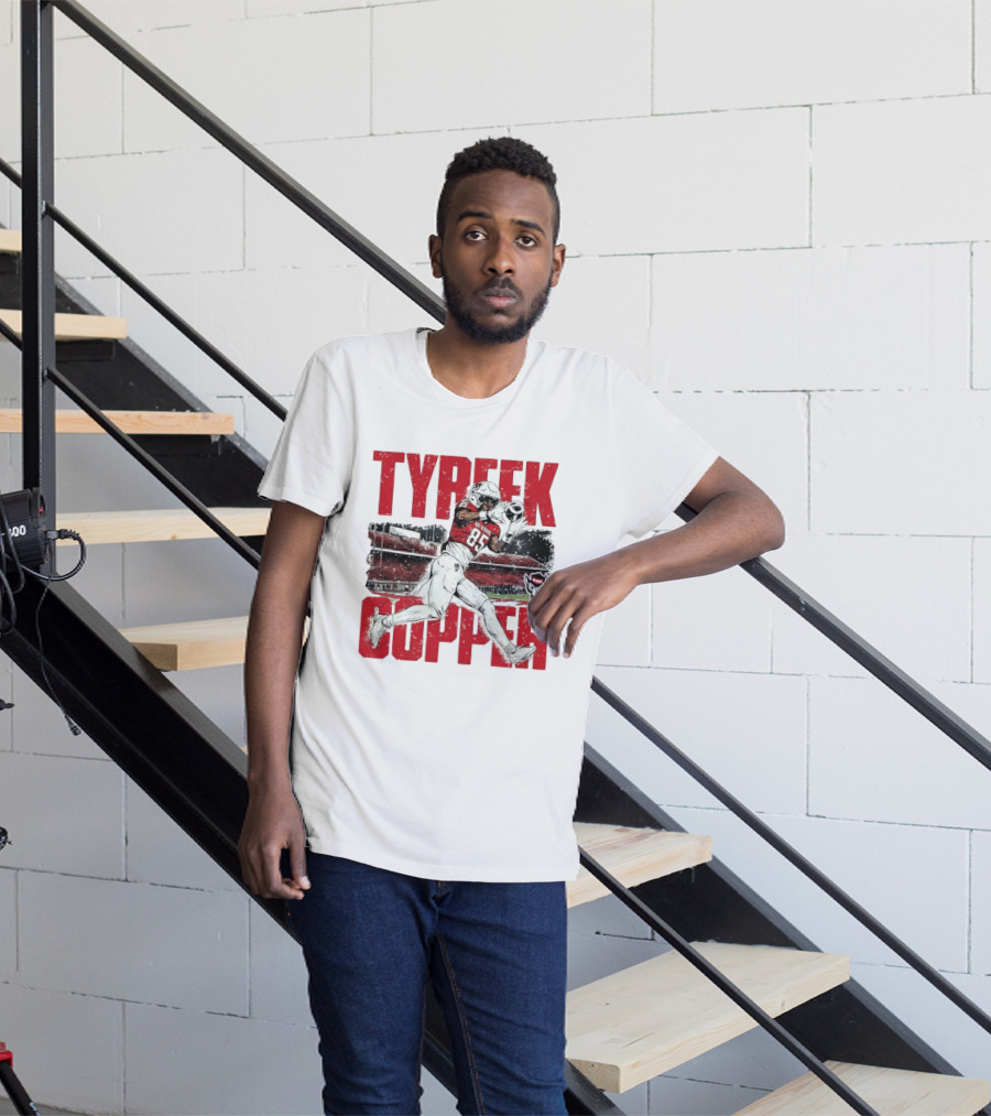 NCAA Football NC State Wolfpack Tyreek Copper Catching Highlight Caricature T-Shirt