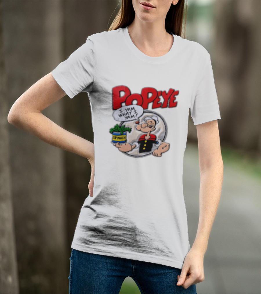 Popeye I Yam What I Yam Spinach Classic Cartoon T-Shirt