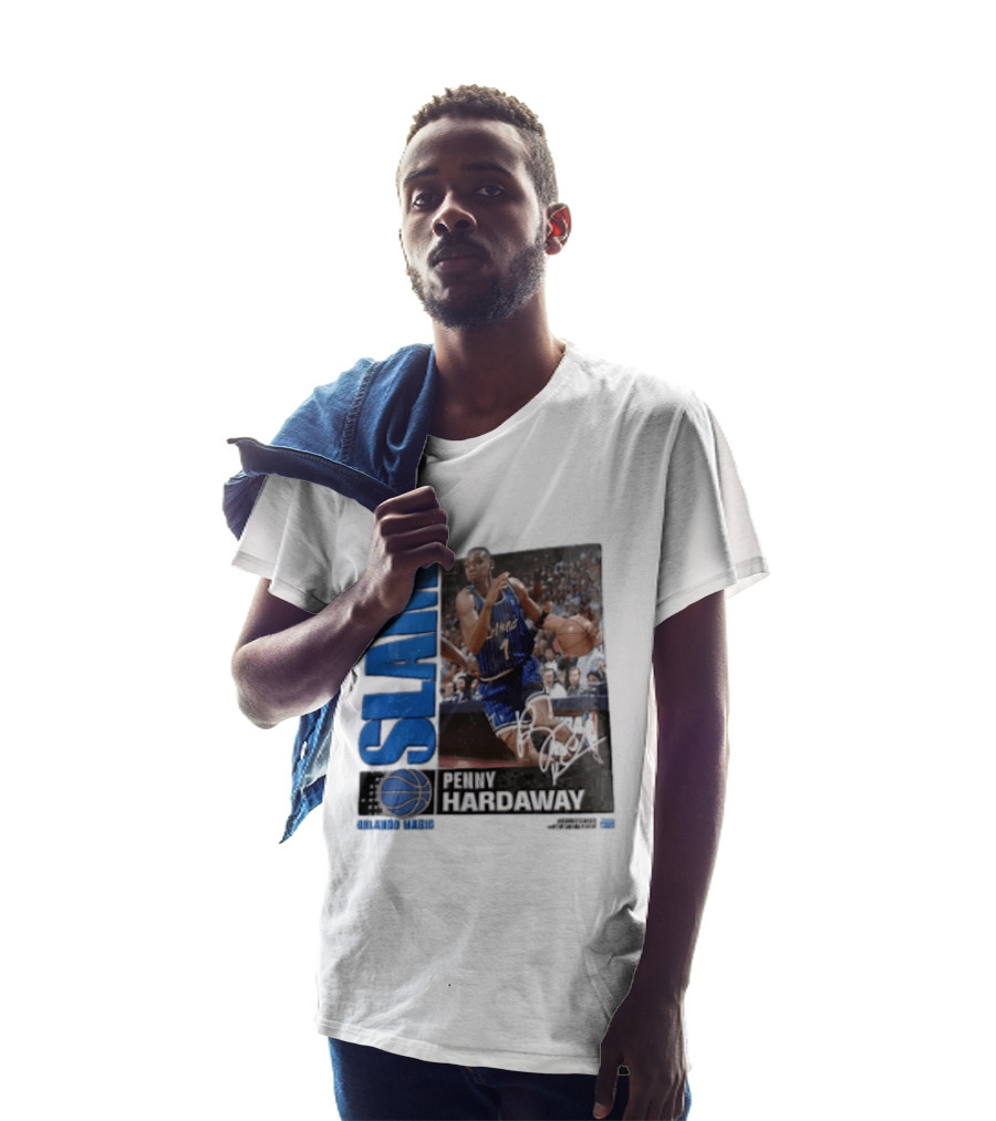 SLAM Top 500 Penny Hardaway Basketball Orlando Magic Jersey T-Shirt