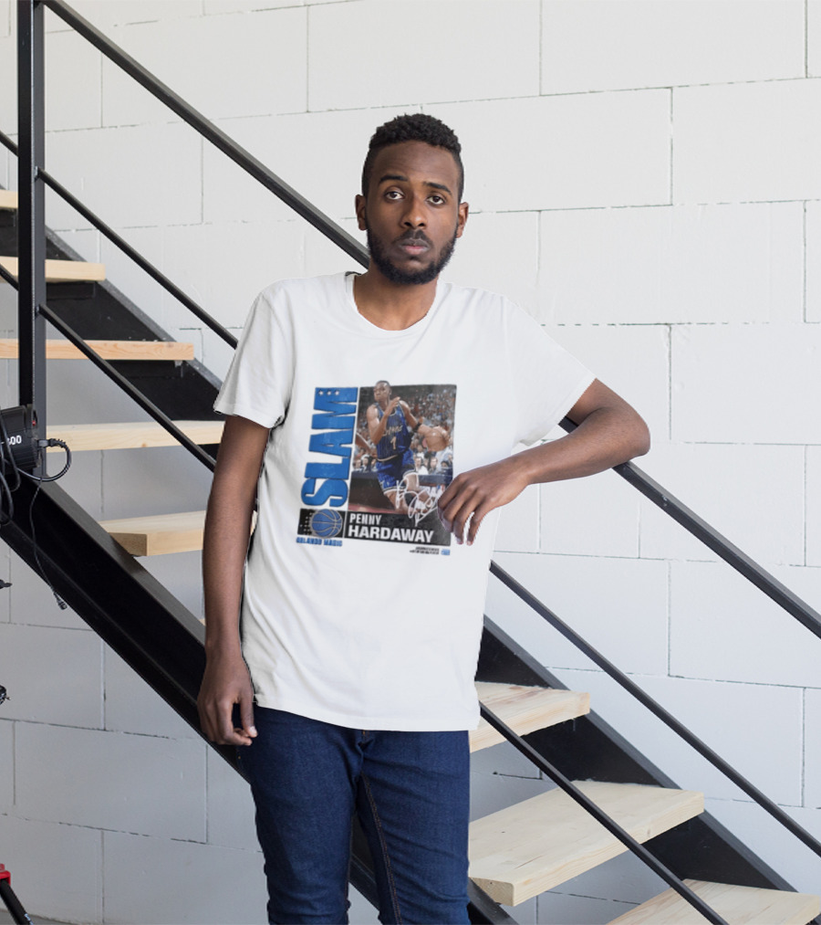 SLAM Top 500 Penny Hardaway Basketball Orlando Magic Jersey T-Shirt