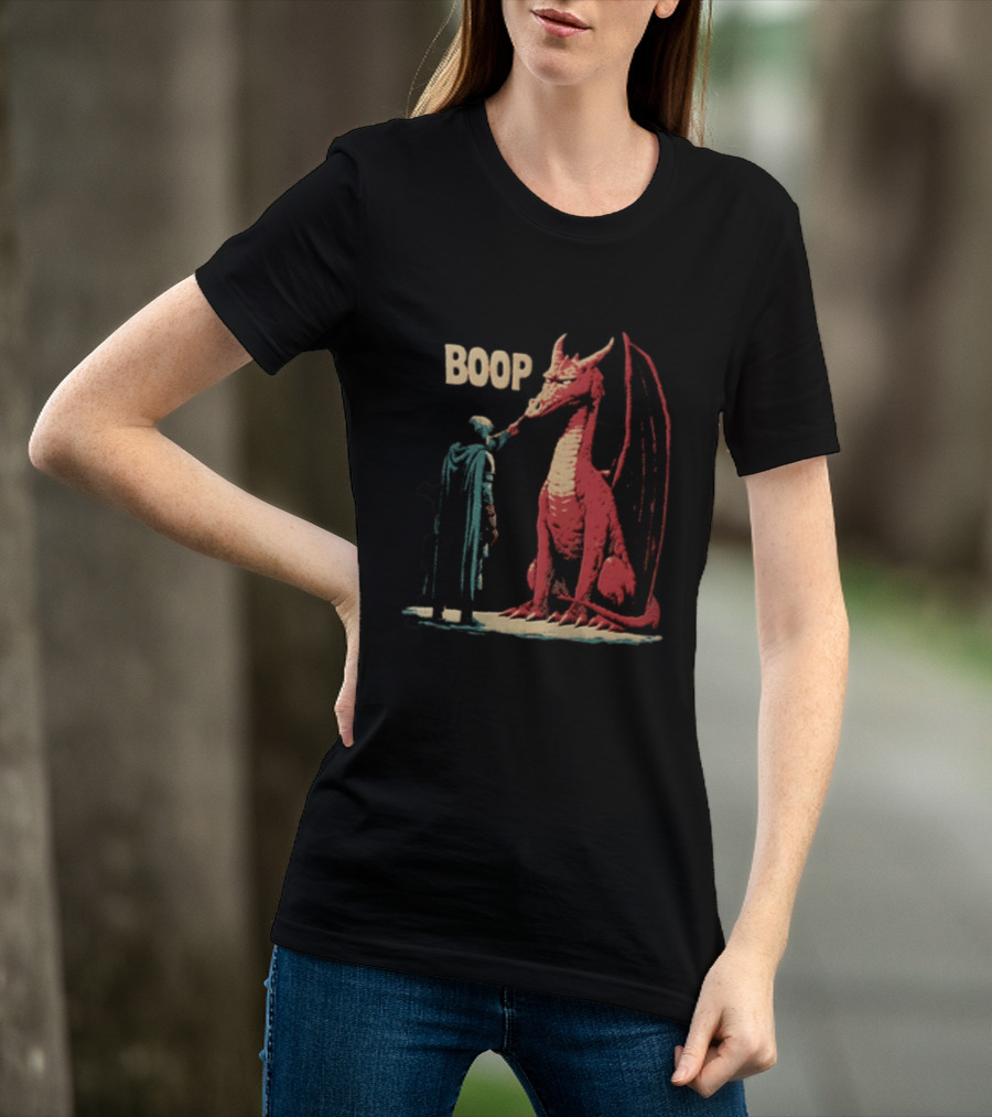 Boop The Dragon Knight Humor Fantasy Adventure T-Shirt