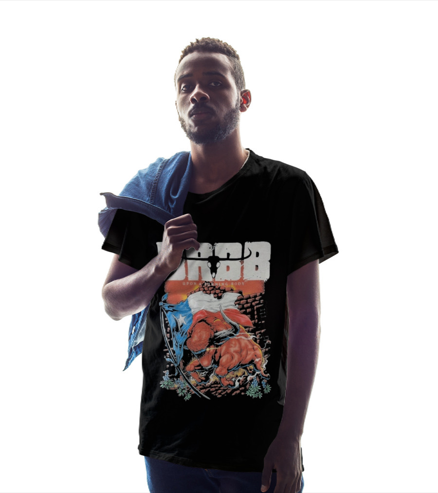 Upon A Burning Body URBB Bull Flag Texas T-Shirt