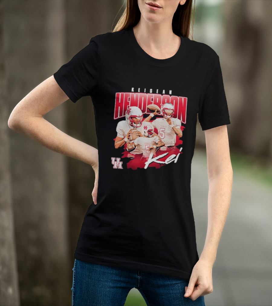 Keisean Henderson Houston Cougars Football No 5 Kei UH T-Shirt