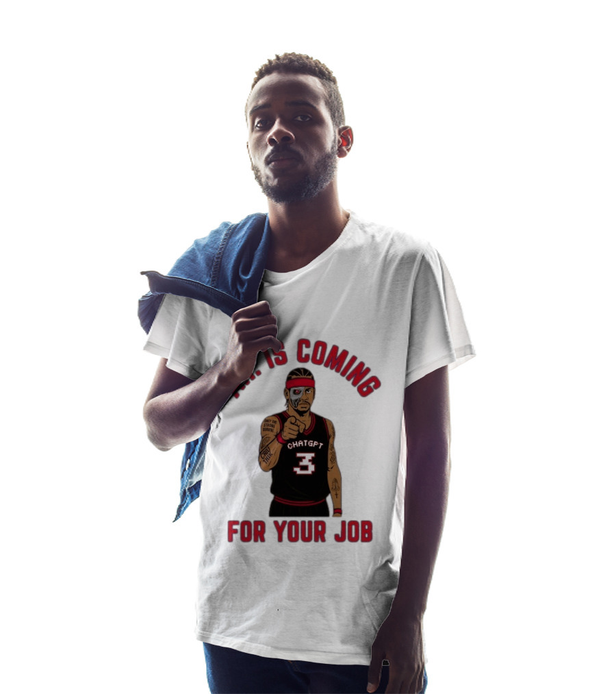 Allen Iverson A.I. Is Coming For Your Job ChatGPT Basketball Tattoo T-Shirt