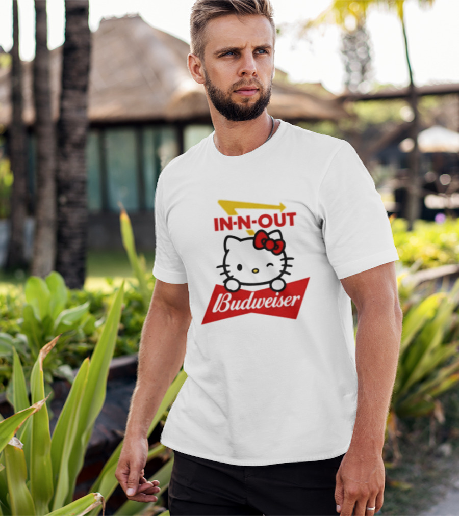Hello Kitty In N Out Budweiser Combo T-Shirt