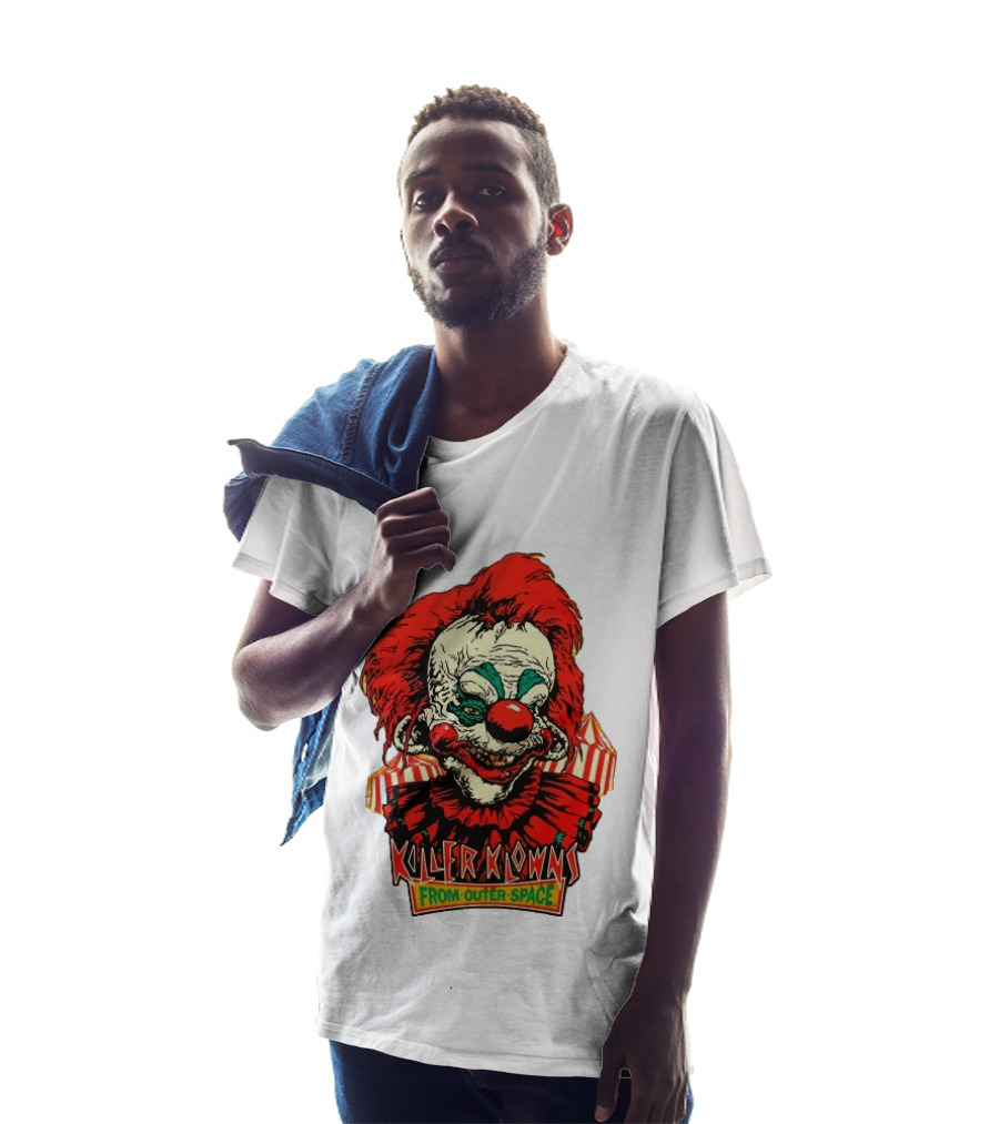 Killer Klowns From Outer Space Creepy Clown Art Red Nose Costume T-Shirt