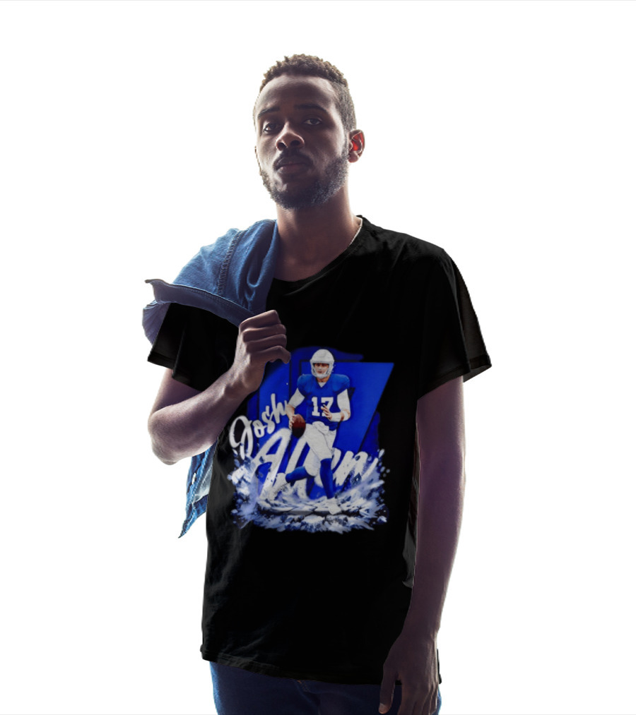 Josh Allen 17 Buffalo Bills Football Player Action T-Shirt