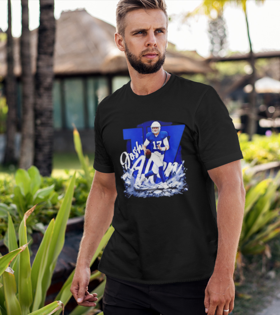 Josh Allen 17 Buffalo Bills Football Player Action T-Shirt
