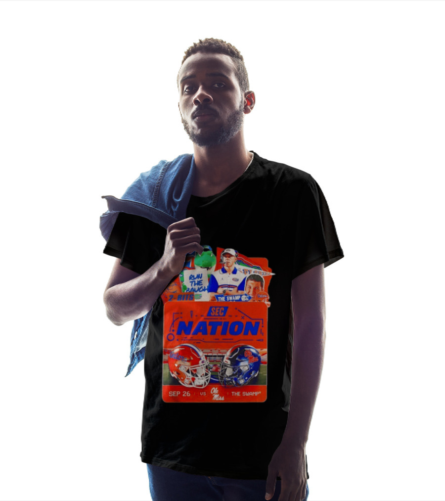 SEC Nation Florida Gators Vs Ole Miss The Swamp September 26 Helmets Football Rivalry T-Shirt