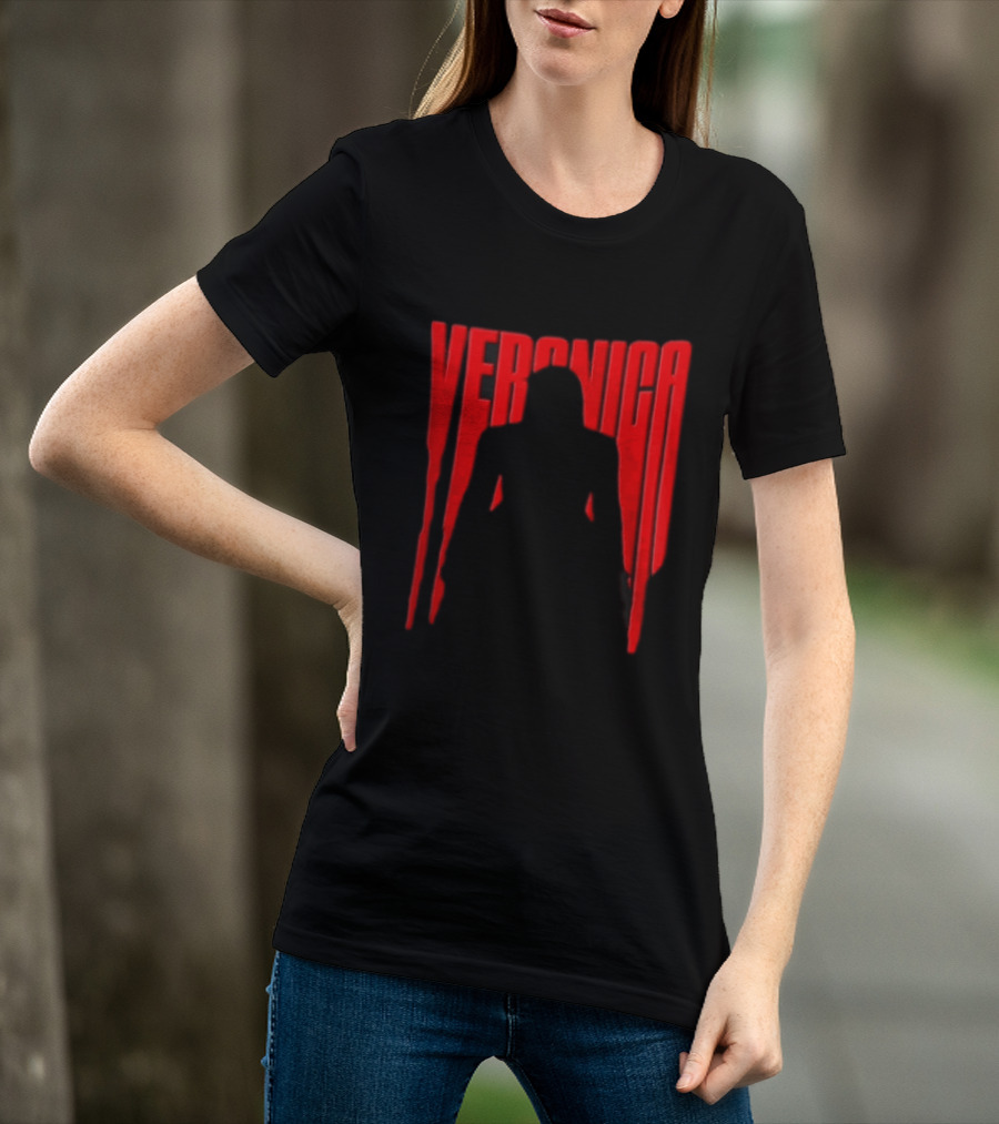 Veronica Red Dripping Font T-Shirt