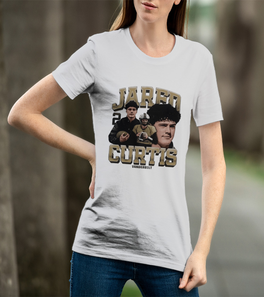 Vanderbilt Jared Curtis Football No 2 Commodores Collage T-Shirt