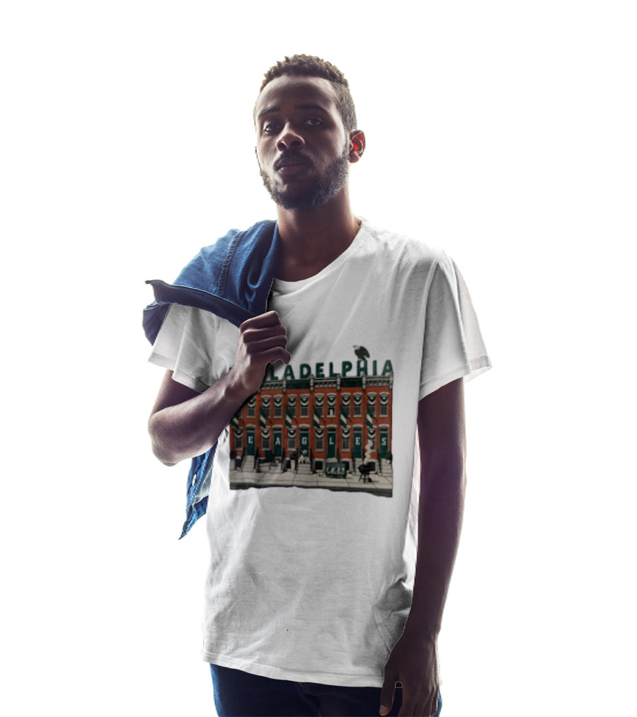 Philadelphia Eagles Birds On The Block Rowhouses T-Shirt