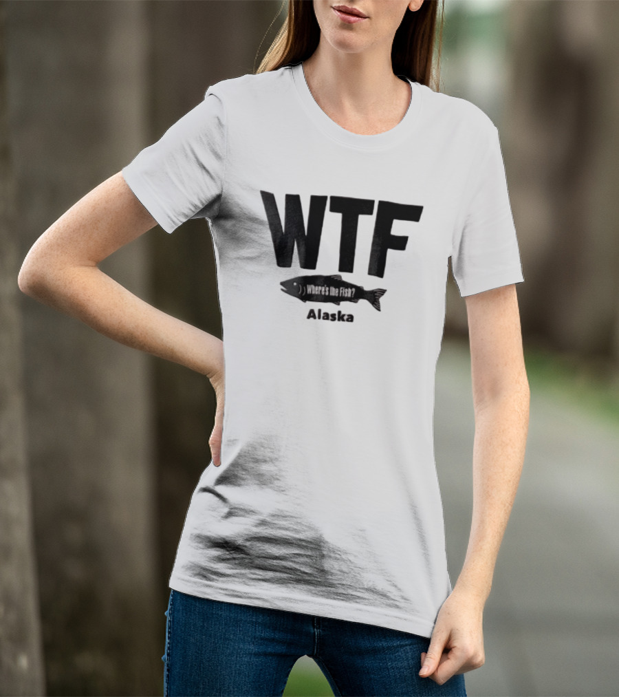 WTF Where's The Fish Alaska Black T-Shirt