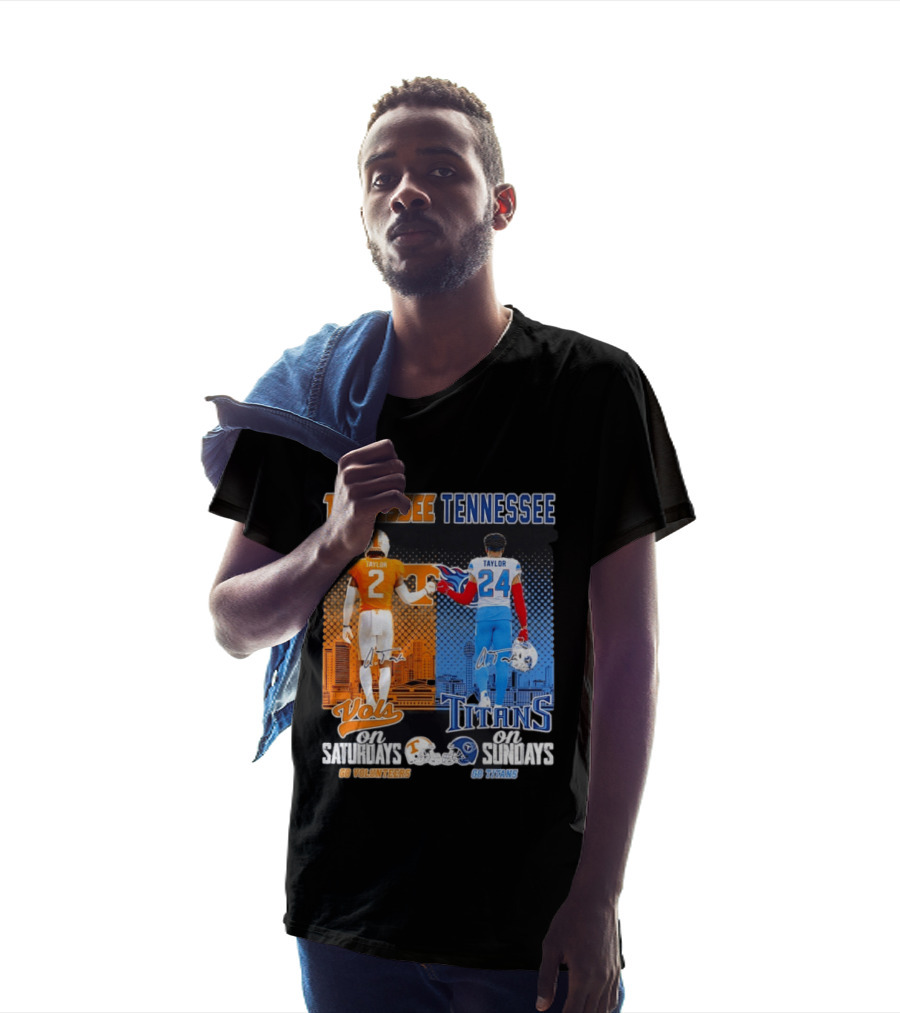 Tennessee Volunteers On Saturdays Go Volunteers Tennessee Titans On Sundays Go Titans T-Shirt