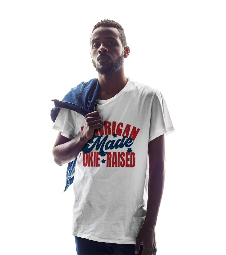 American Made Okie Raised Stars Vintage Appeal T-Shirt