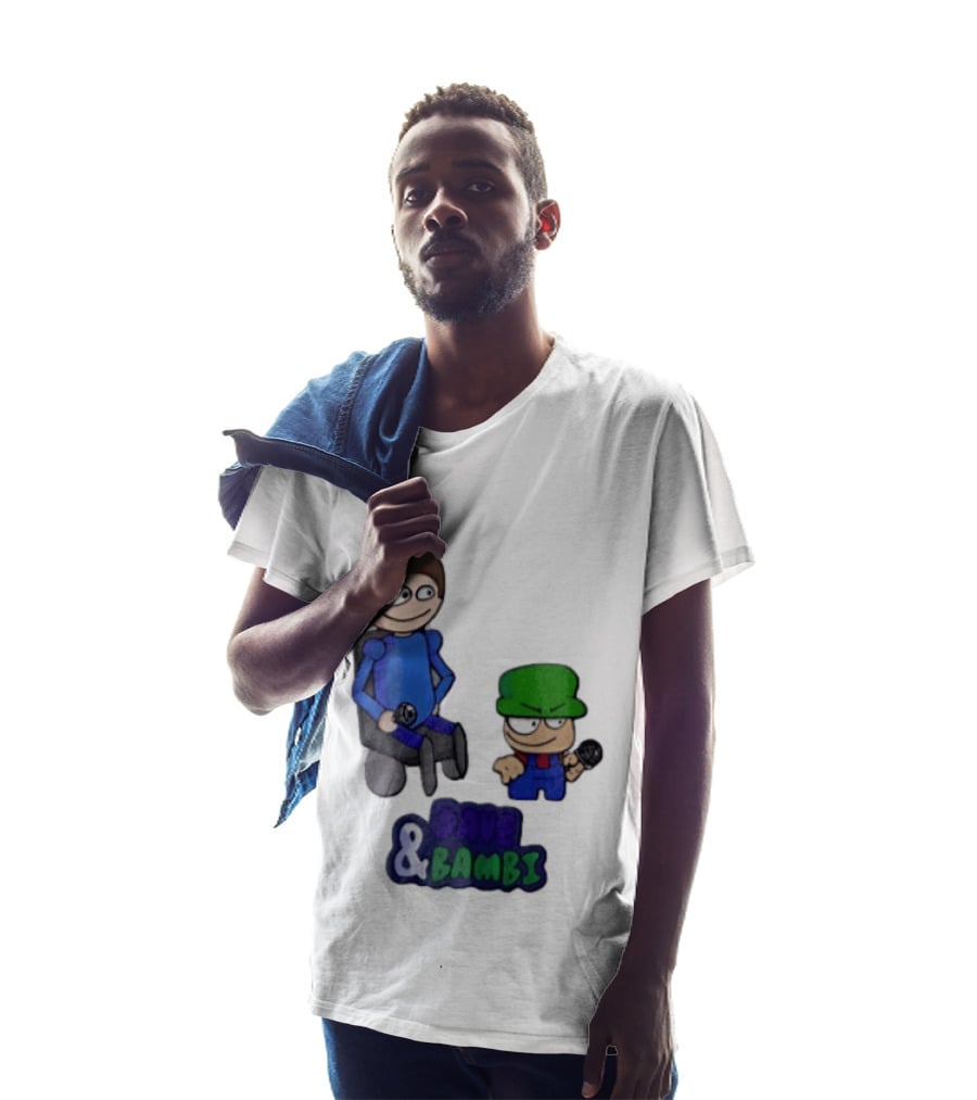Dave And Bambi Characters Holding Microphones Cartoon T-Shirt