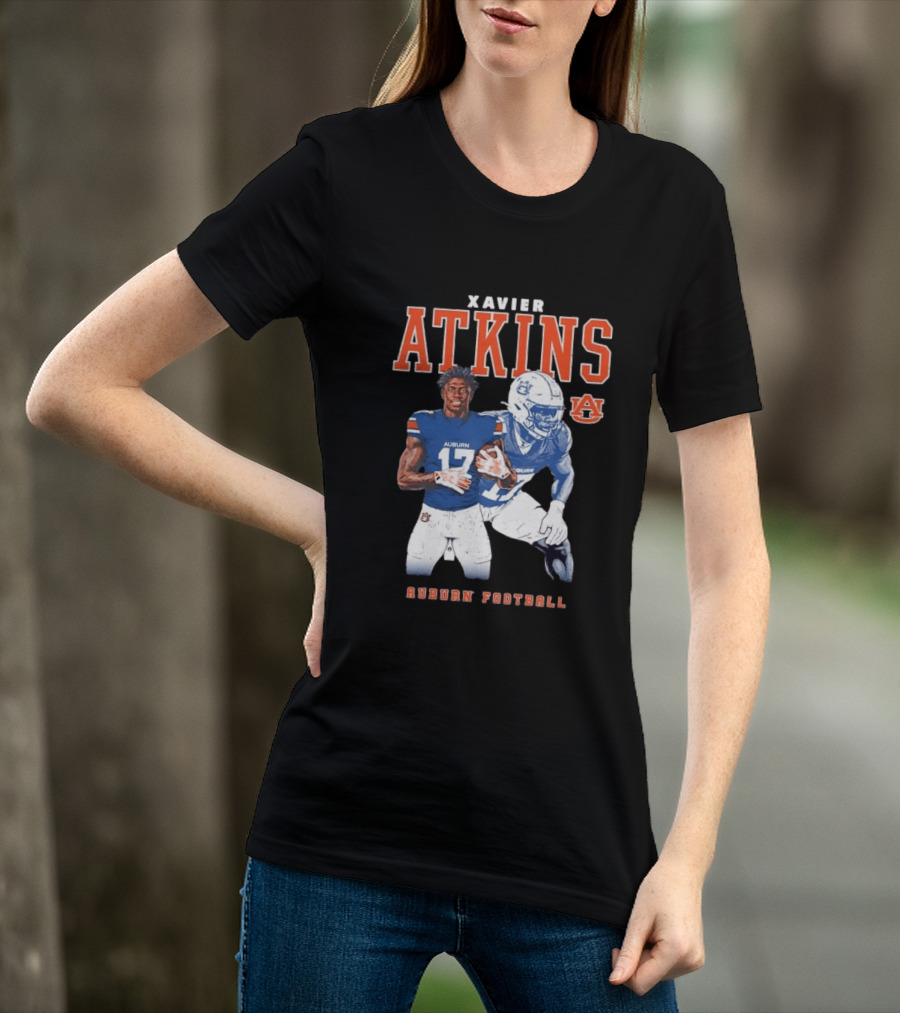 Xavier Atkins Auburn Tigers 17 Football Auburn University T-Shirt