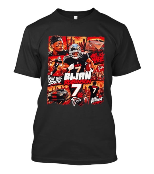 ATL Made Bijan Robinson 7 Run The South Built Different T-Shirt