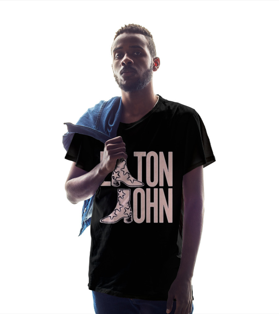 Elton John Star Pattern Boot Troubadour T-Shirt
