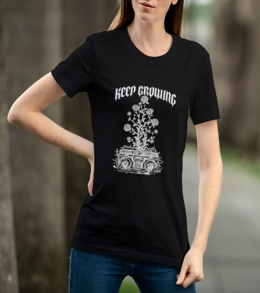 Keep Growing J.Rose Plant Speaker T-Shirt