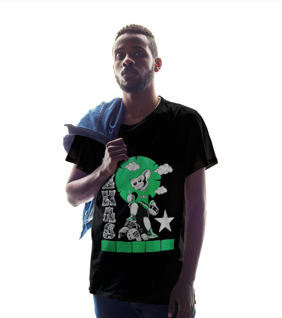 Texas Stars Lollipop Drum Helmets Figures T-Shirt