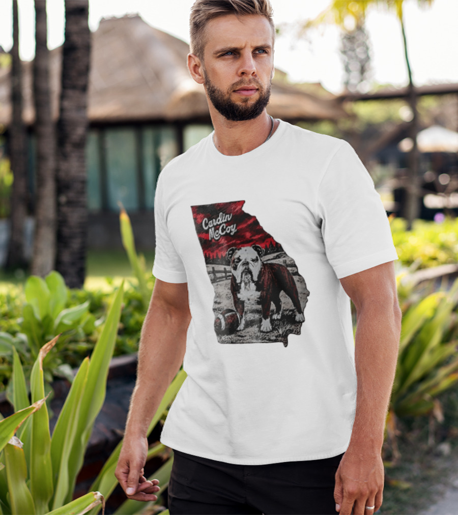 Cardin McCoy Georgia Bulldog Football Landscape T-Shirt