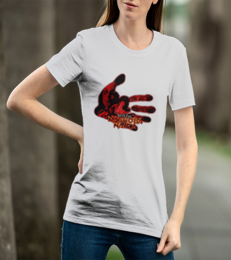 Red Handprint Wolf Eye Nashoba Naira T-Shirt