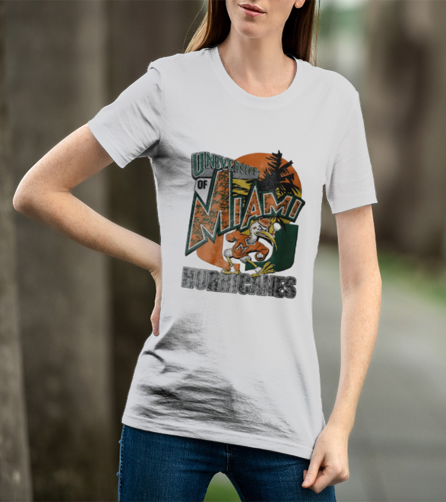Miami Hurricanes Sebastian The Ibis U Of M Sports Team T-Shirt